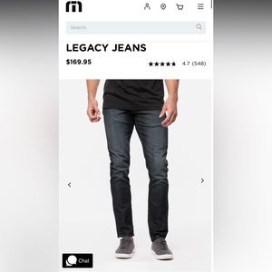 Travis Matthews Legacy Jeans Men’s size 38